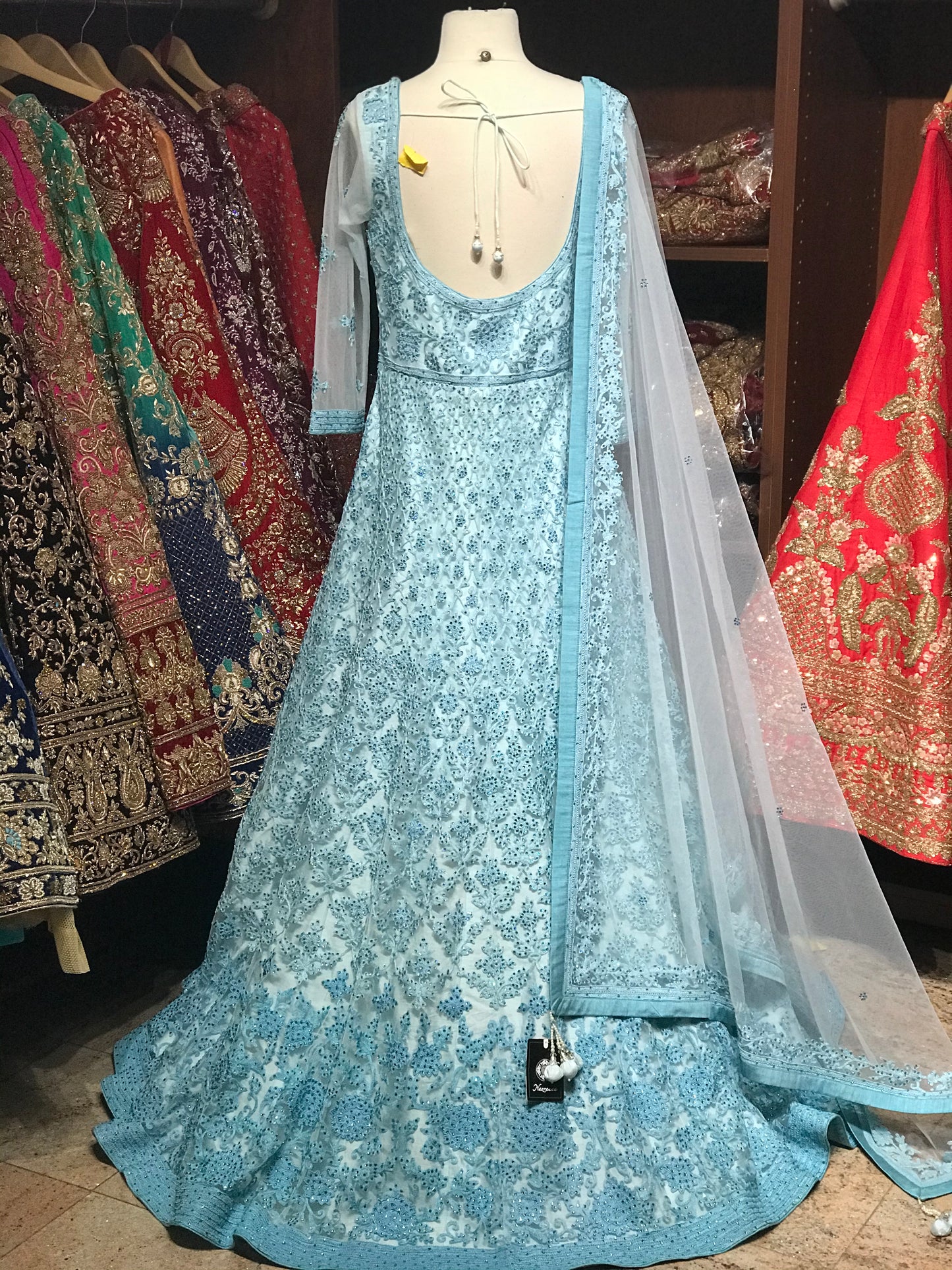 Blue Size 38 Tonal Embroidery Anarkali