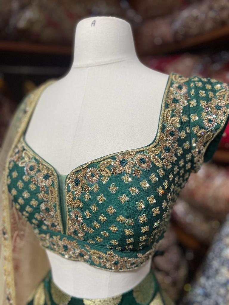 Emerald Green New Era Party Wear Collection PWL-498