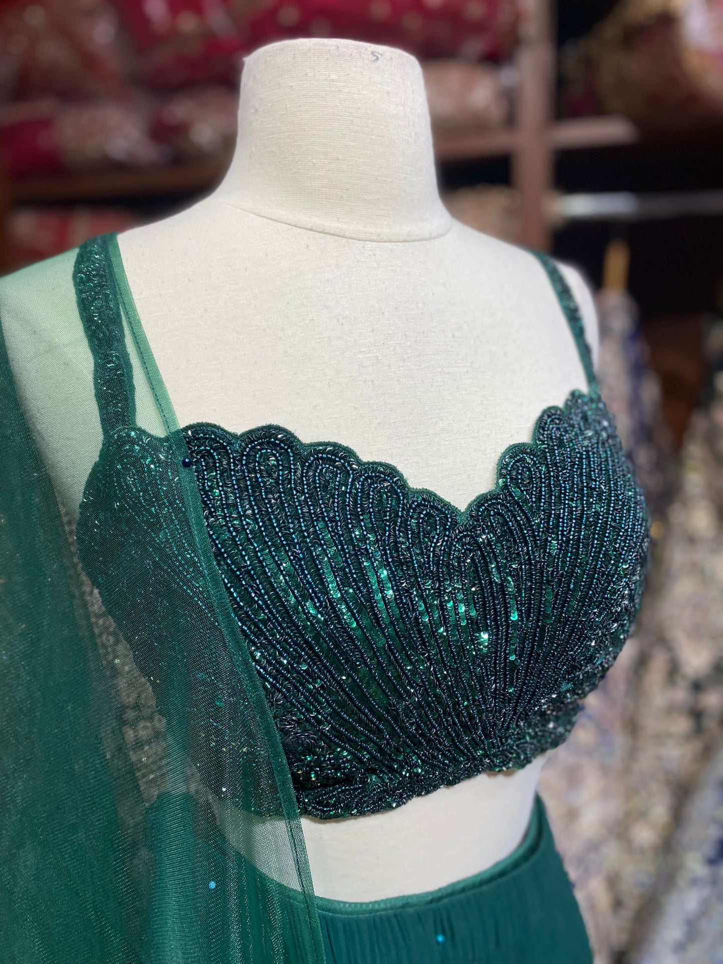 Emerald Green New Era Party Wear Collection PWL-509