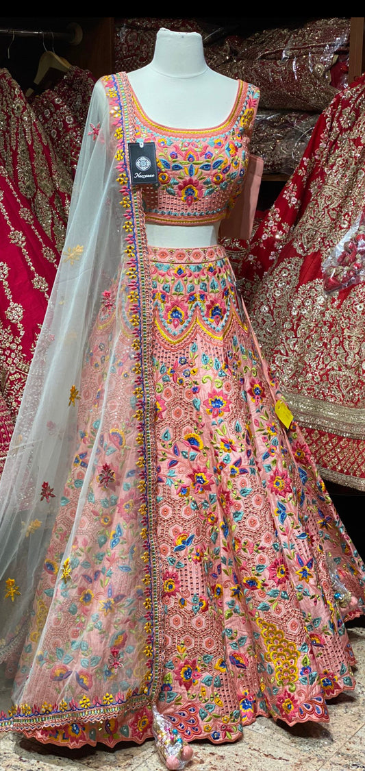 Coral Peach Unmissable Rangaadi Party Wear Collection PWC-030