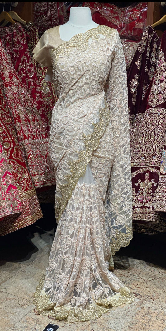 Ivory White Saree PWS-132