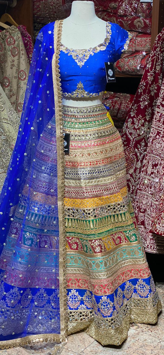 Multicolor Size 38 Party Wear Lehenga