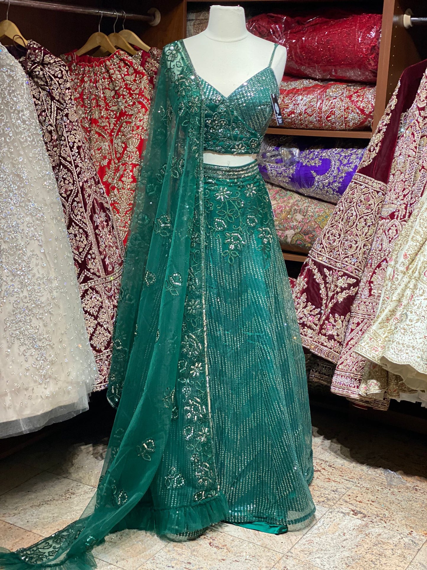 Emerald Green New Era Party Wear Collection PWL-346