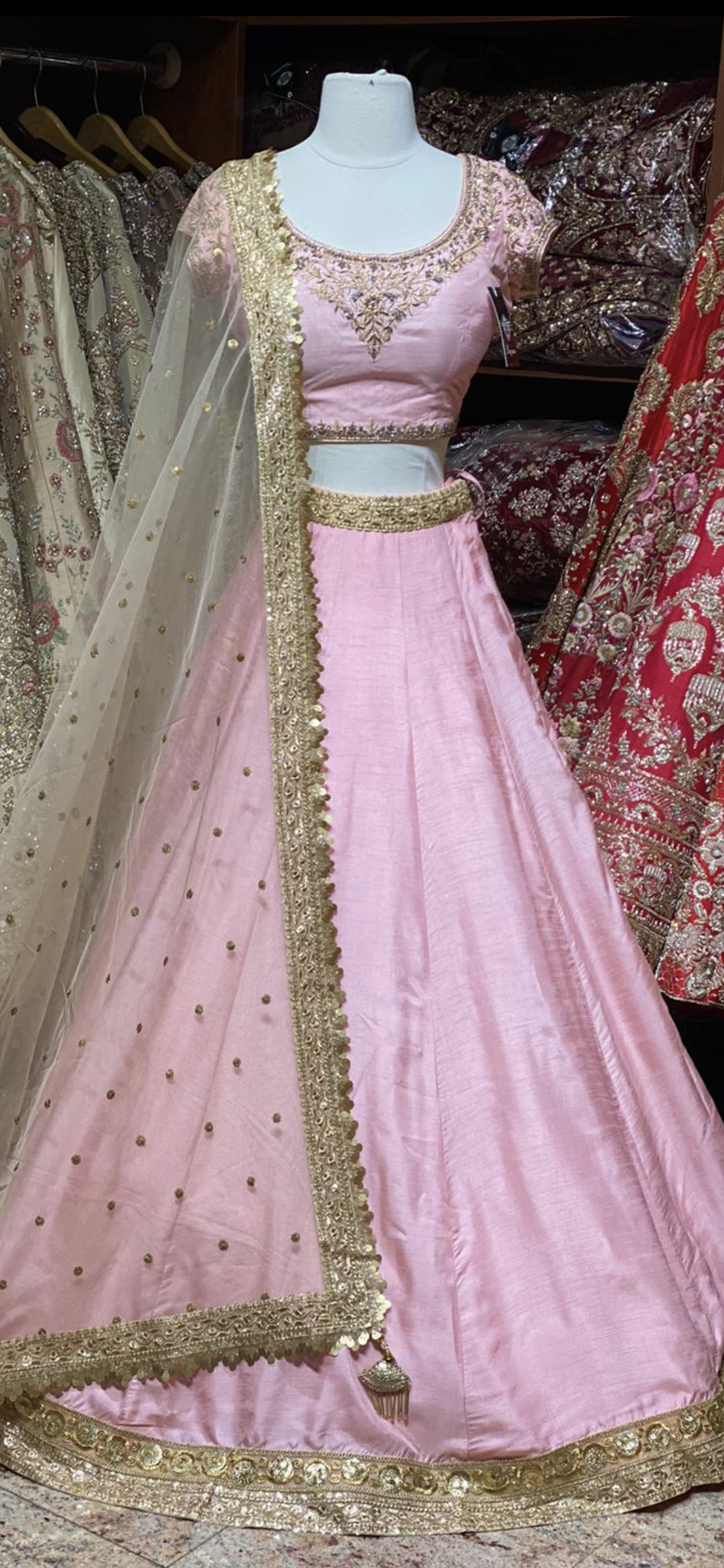 Taffy Pink Bridesmaids Lehenga BML-018