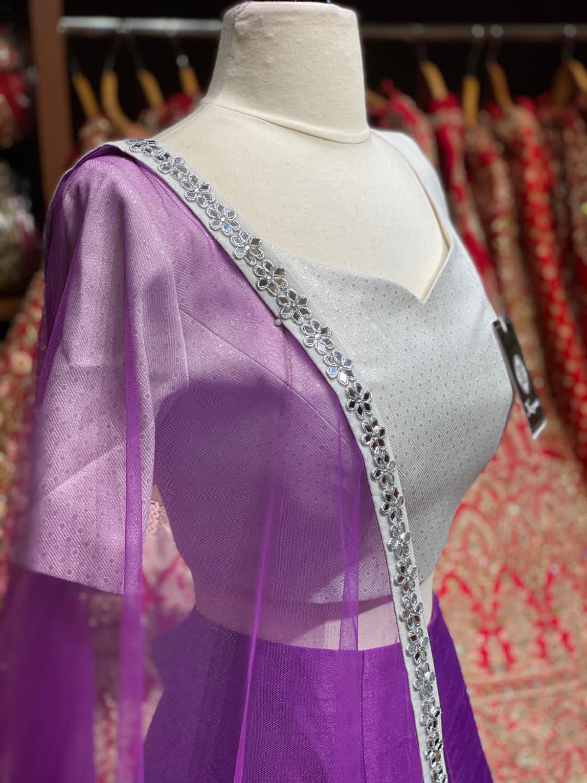 Orchid Purple Bridesmaids Lehenga BML-010