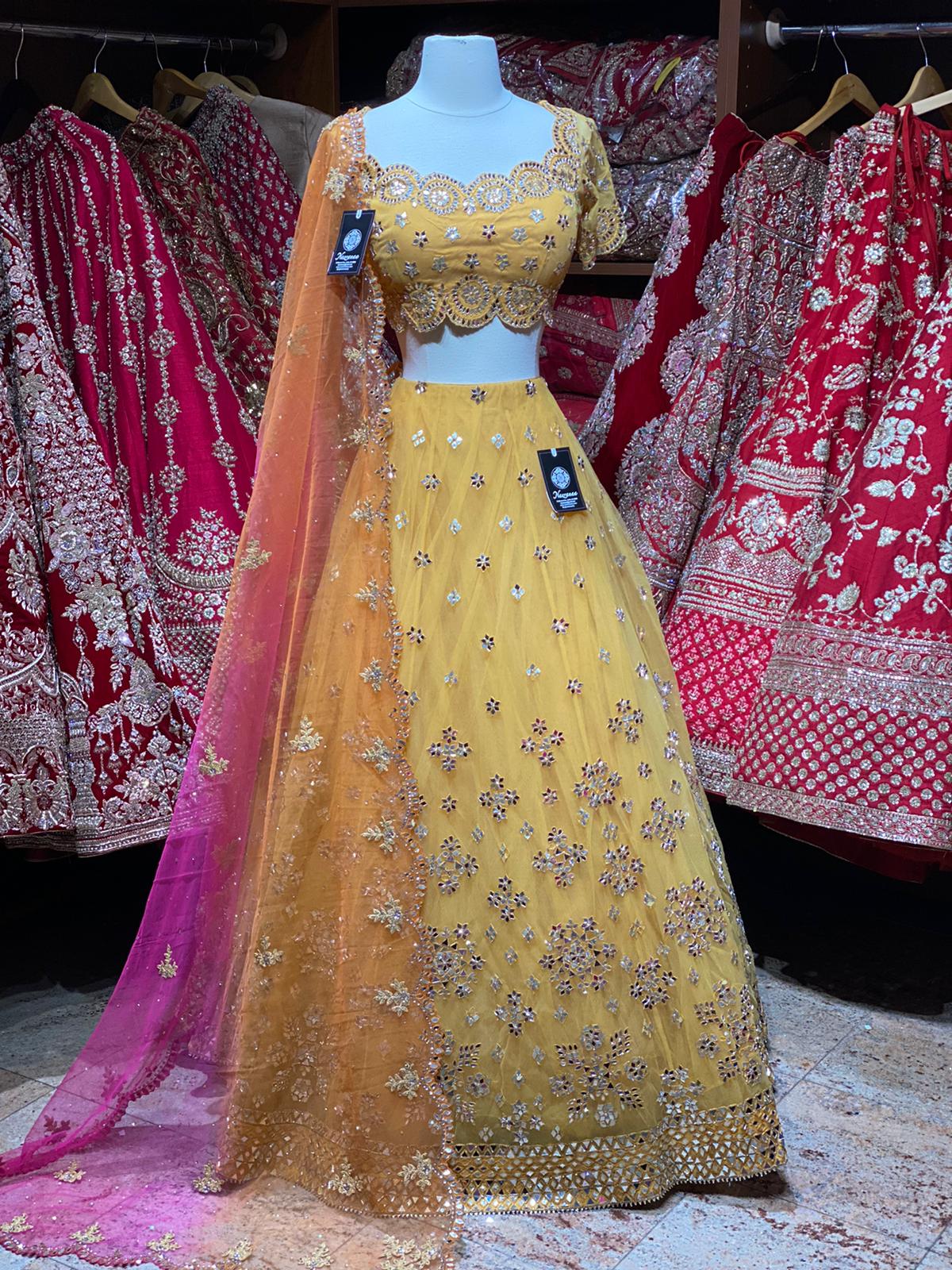 Saffron Yellow New Era Party Wear Collection PWL-160