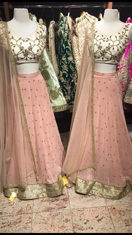 Blush Ivory Bridesmaid's Lehenga