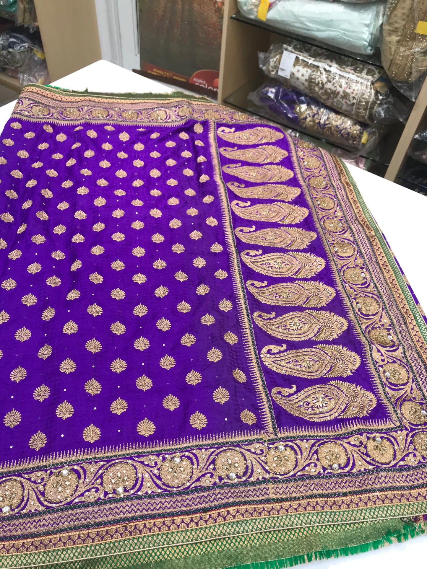 Purple Georgette Saree