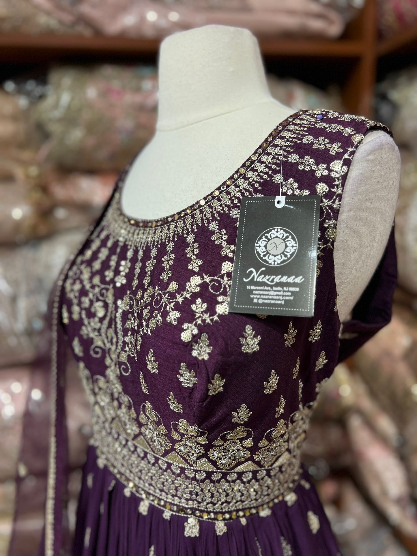 Byzantium Purple Anarkali PWA-141