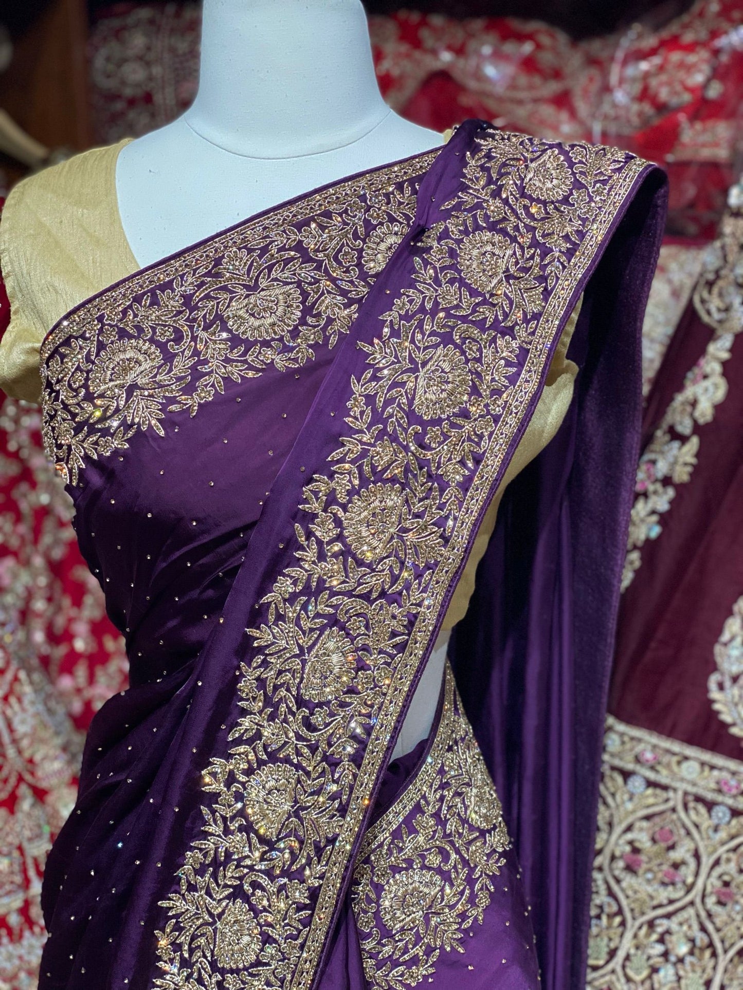 Byzantium Purple Saree PWS-130