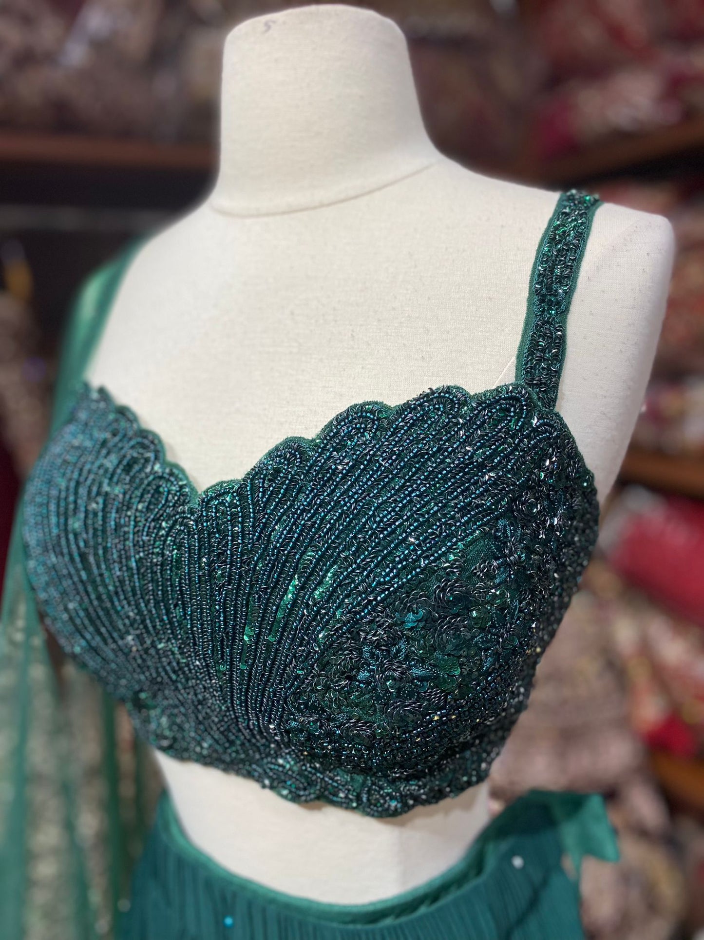 Emerald Green New Era Party Wear Collection PWL-509