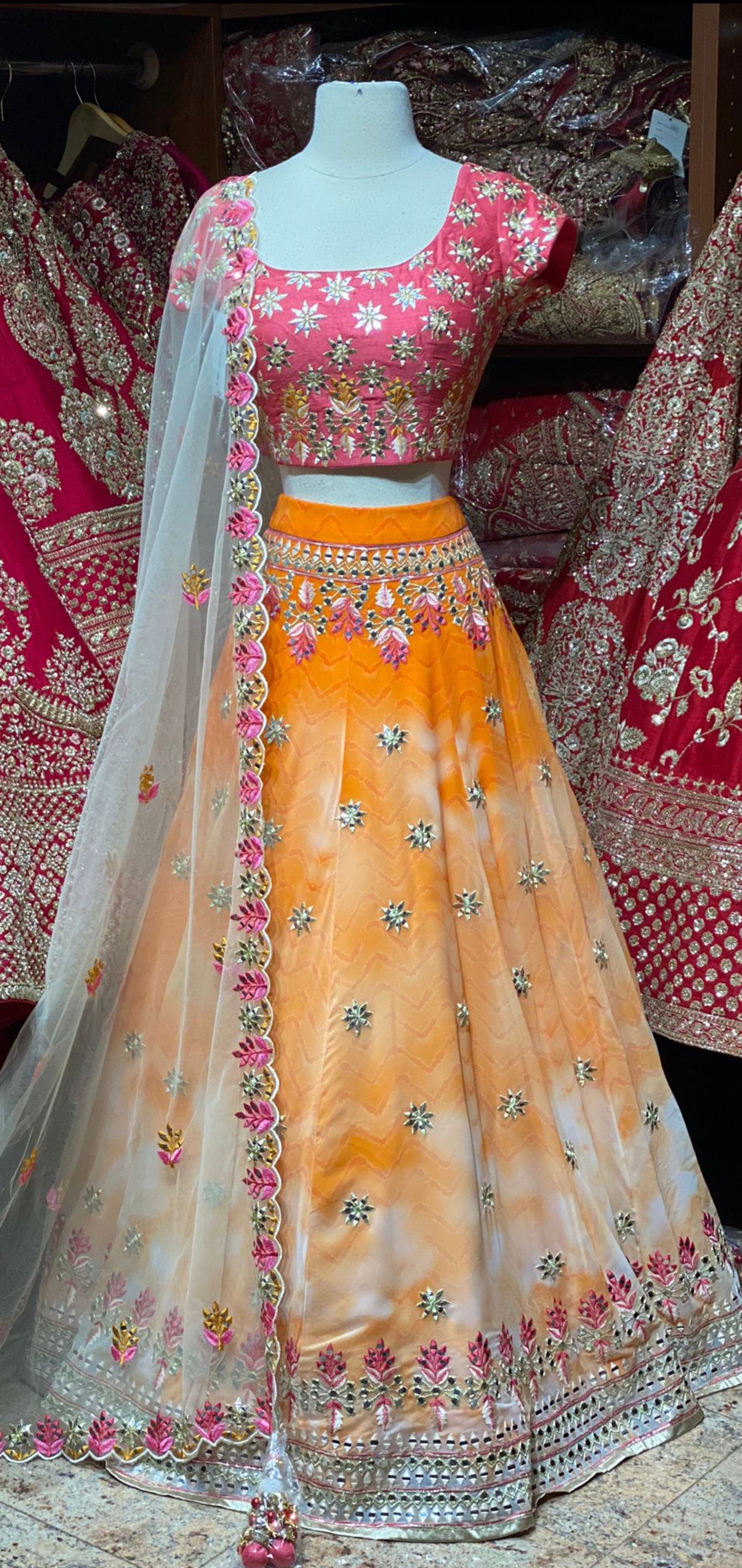 Tabby Print Orange Unmissable Rangaadi Party Wear Collection PWC-027