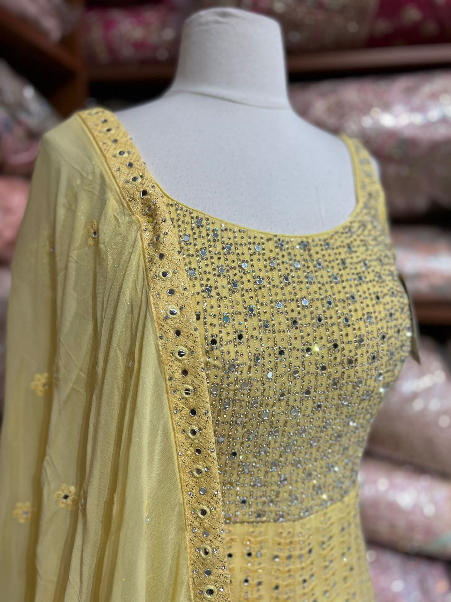 Lemonade Yellow Anarkali PWA-140