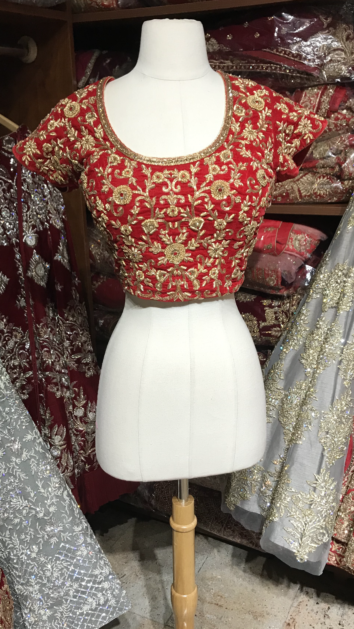 Red Size 38 Bridal Blouse