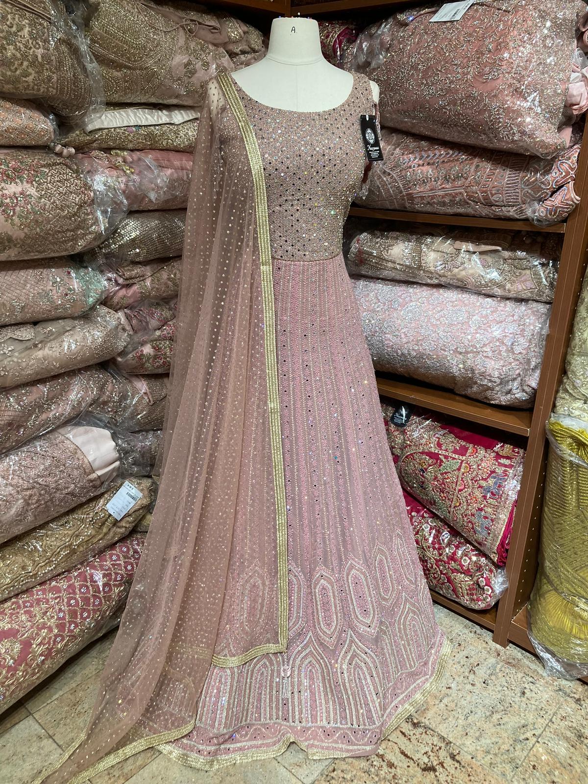 Dusky Pink Anarkali PWA-162