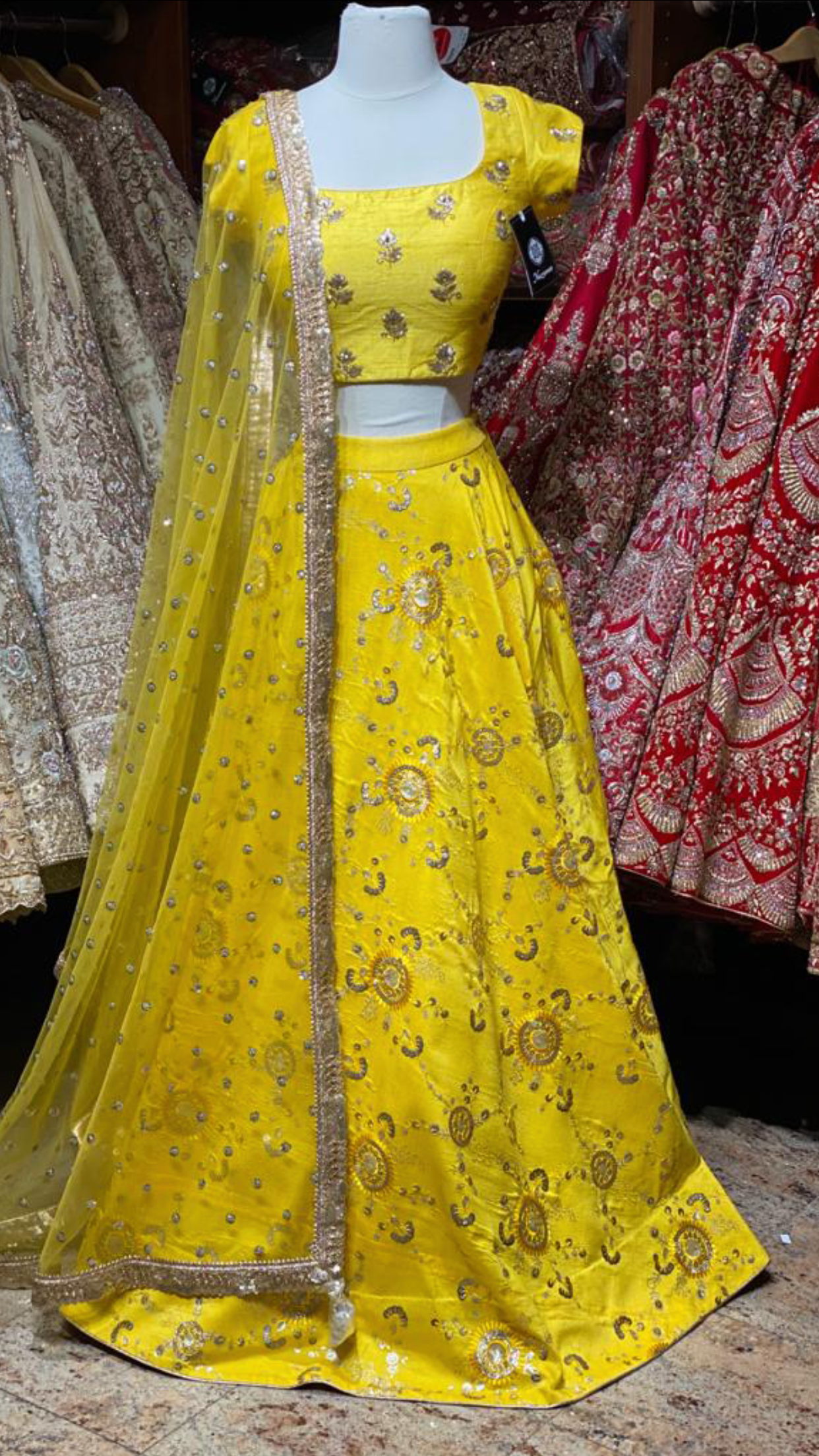 Bumblebee Yellow  Partywear Lehenga PWL-002