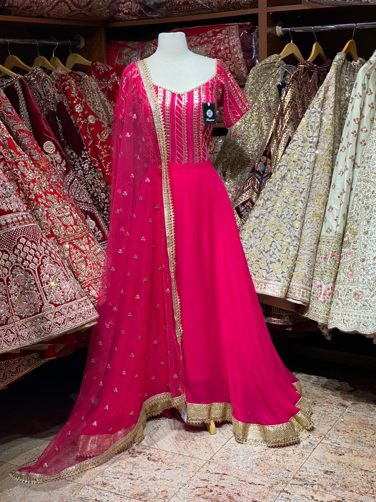 Ruby Pink Anarkali PWA-068