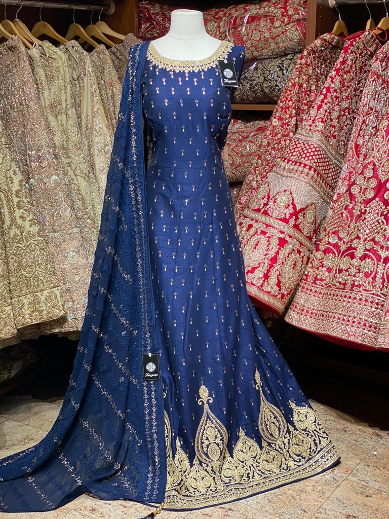 Navy Blue XXL Anarkali PWA-005