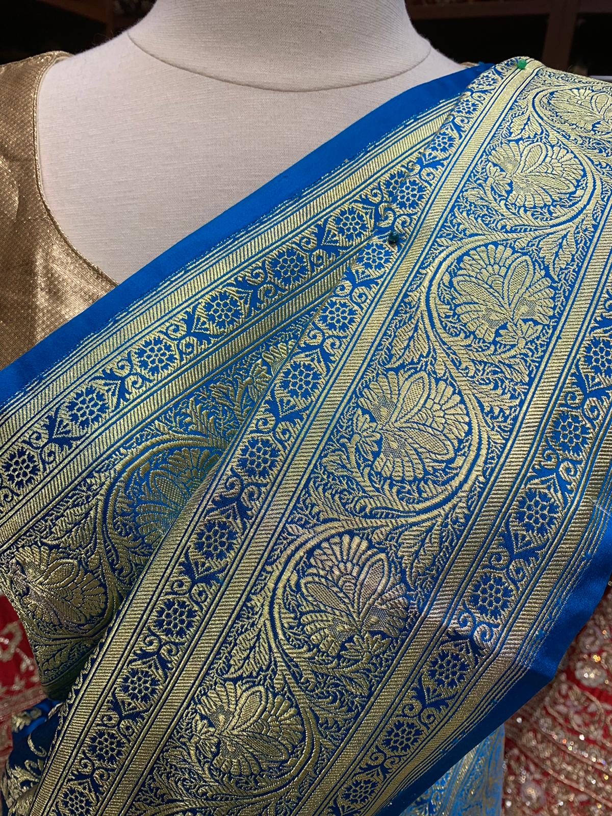 Azure Blue Saree BS-008