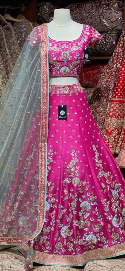 Fuchsia Pink Party Wear Lehenga PWL- 025