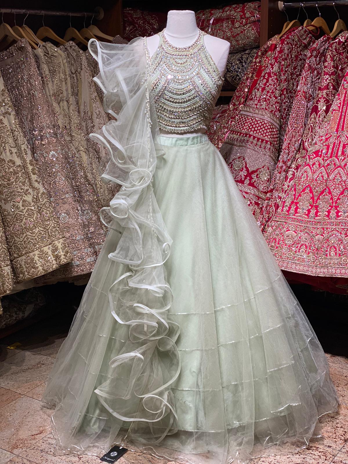 Pistachio Green Bridal Wear Lehenga BWL-027