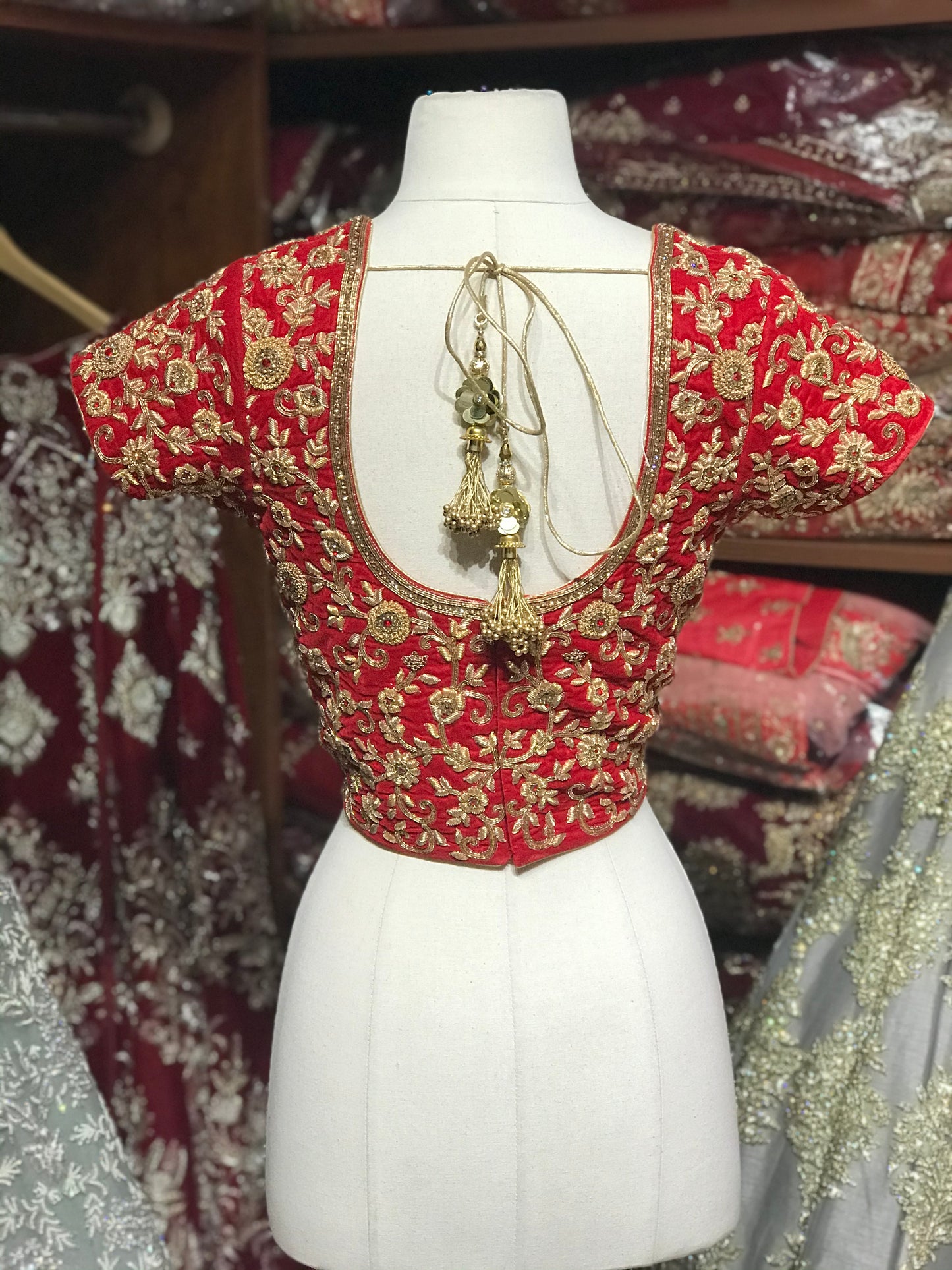 Red Size 38 Bridal Blouse