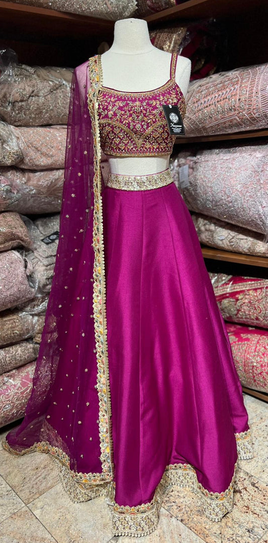 Wild Strawberry Pink Bridesmaids Lehenga BML-038