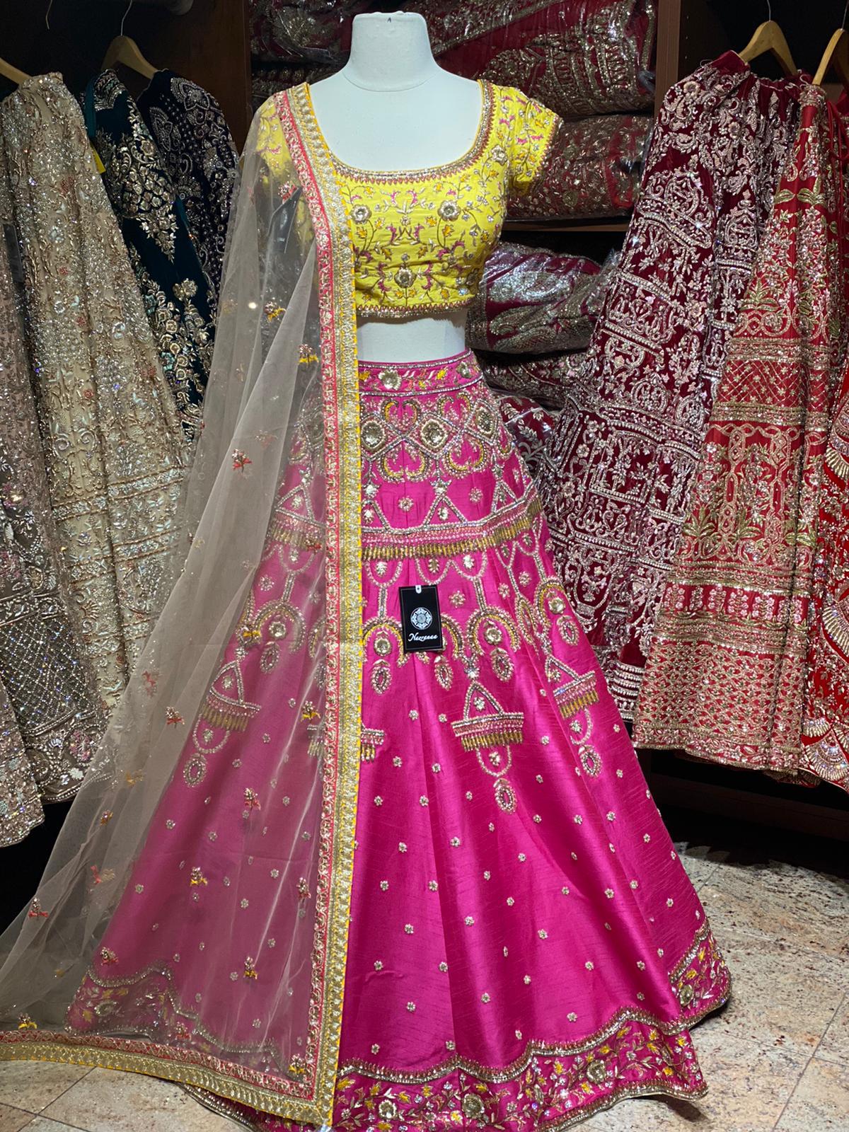 Fuschia Pink Party Wear Lehenga PWL-053