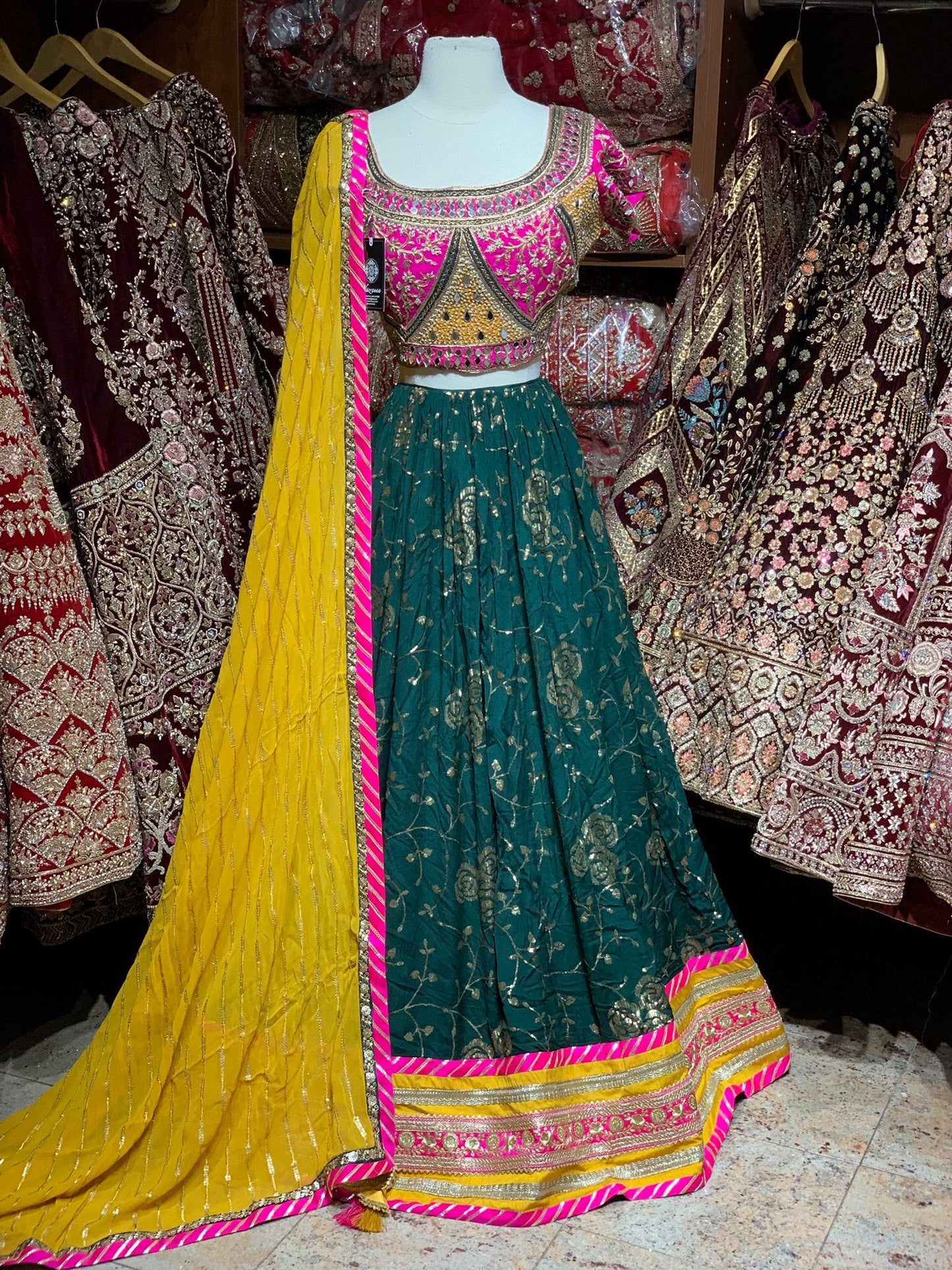 Mehndi Green New Era Party Wear Collection PWL-387