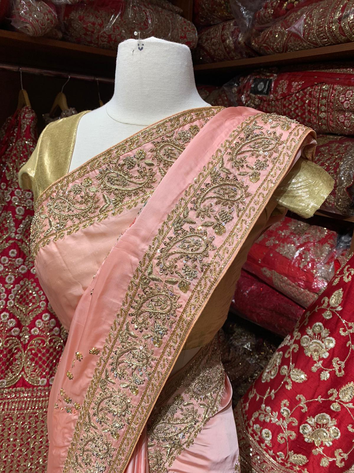 Millennial Pink Saree PWS-053