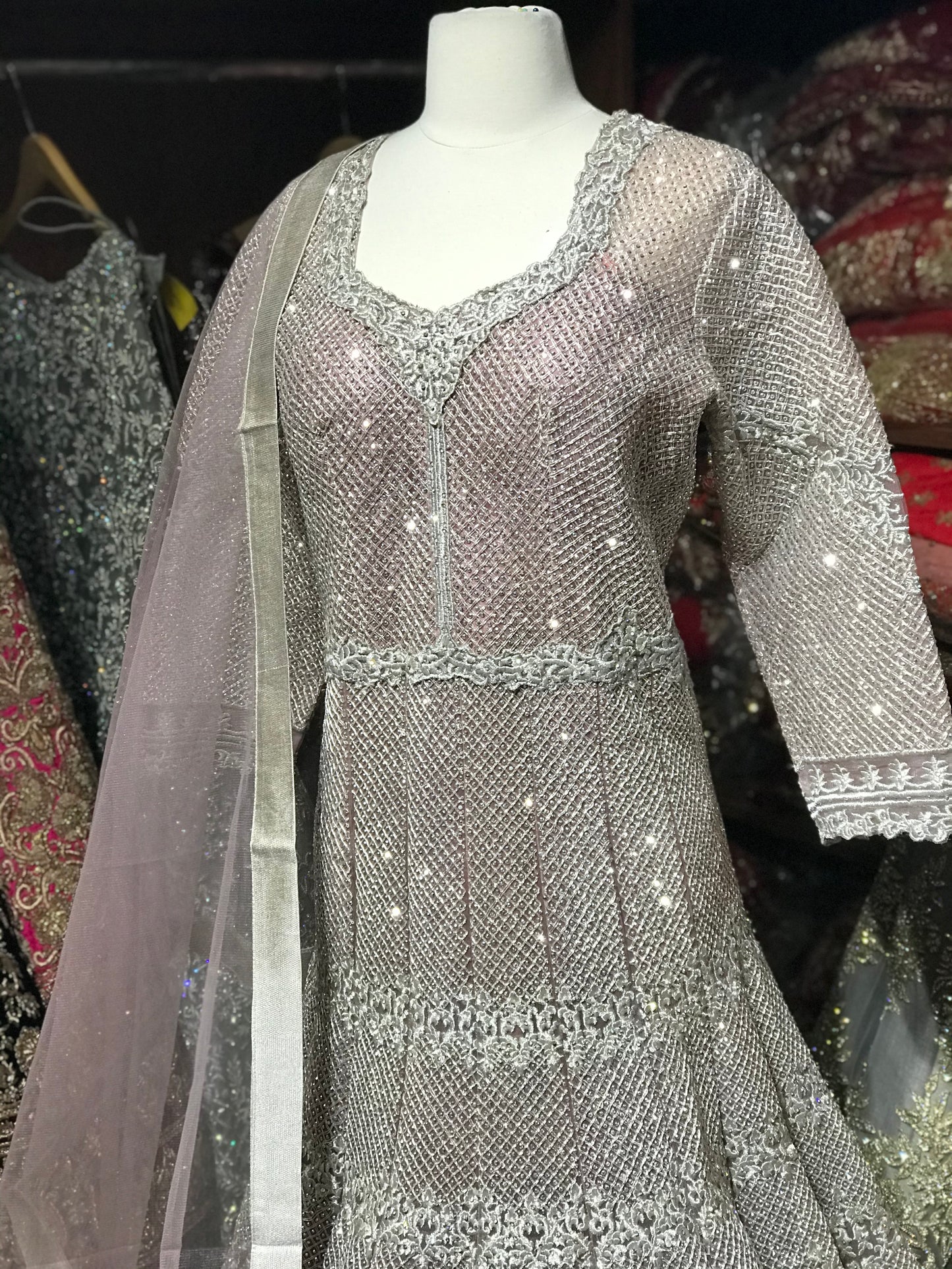 Mauve XXL Heavy Anarkali