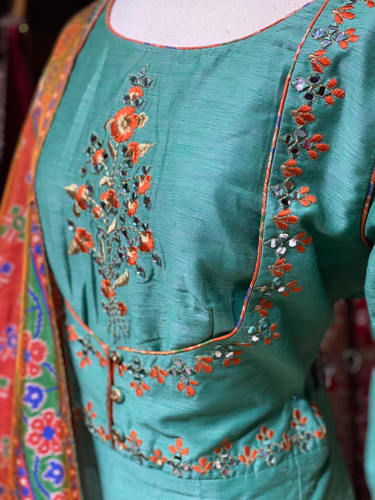 Turquoise Blue Anarkali PWA-080