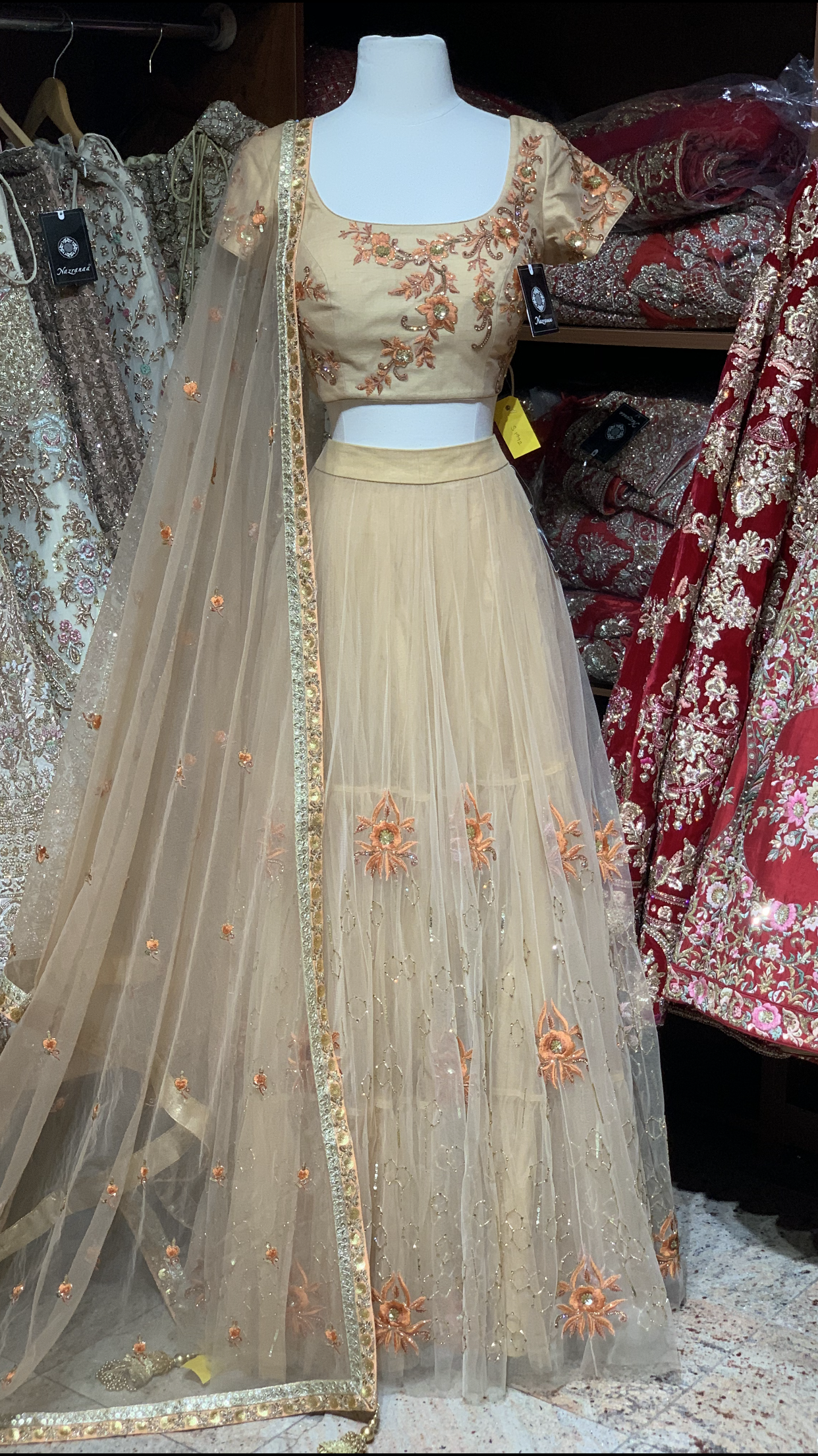 Peanut Brown Party Wear Lehenga PWL-016