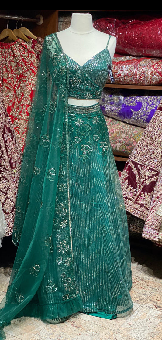 Emerald Green New Era Party Wear Collection PWL-346