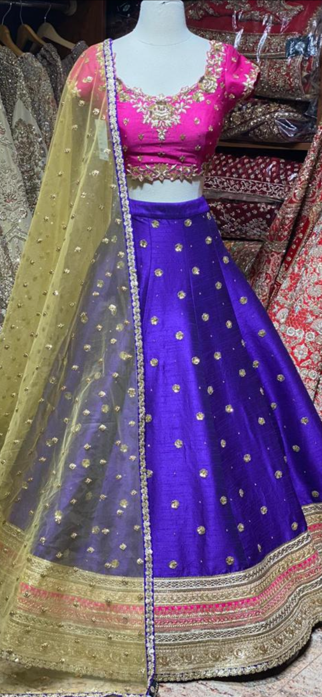 Purple Party Wear Lehenga PWL-031