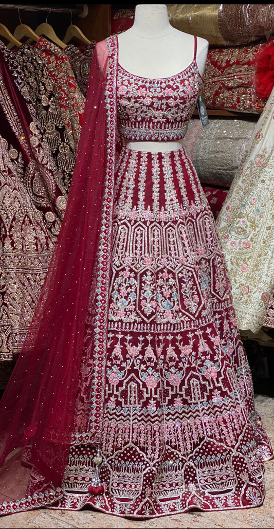 Raspberry Red New Era Party Wear Collection PWL-358