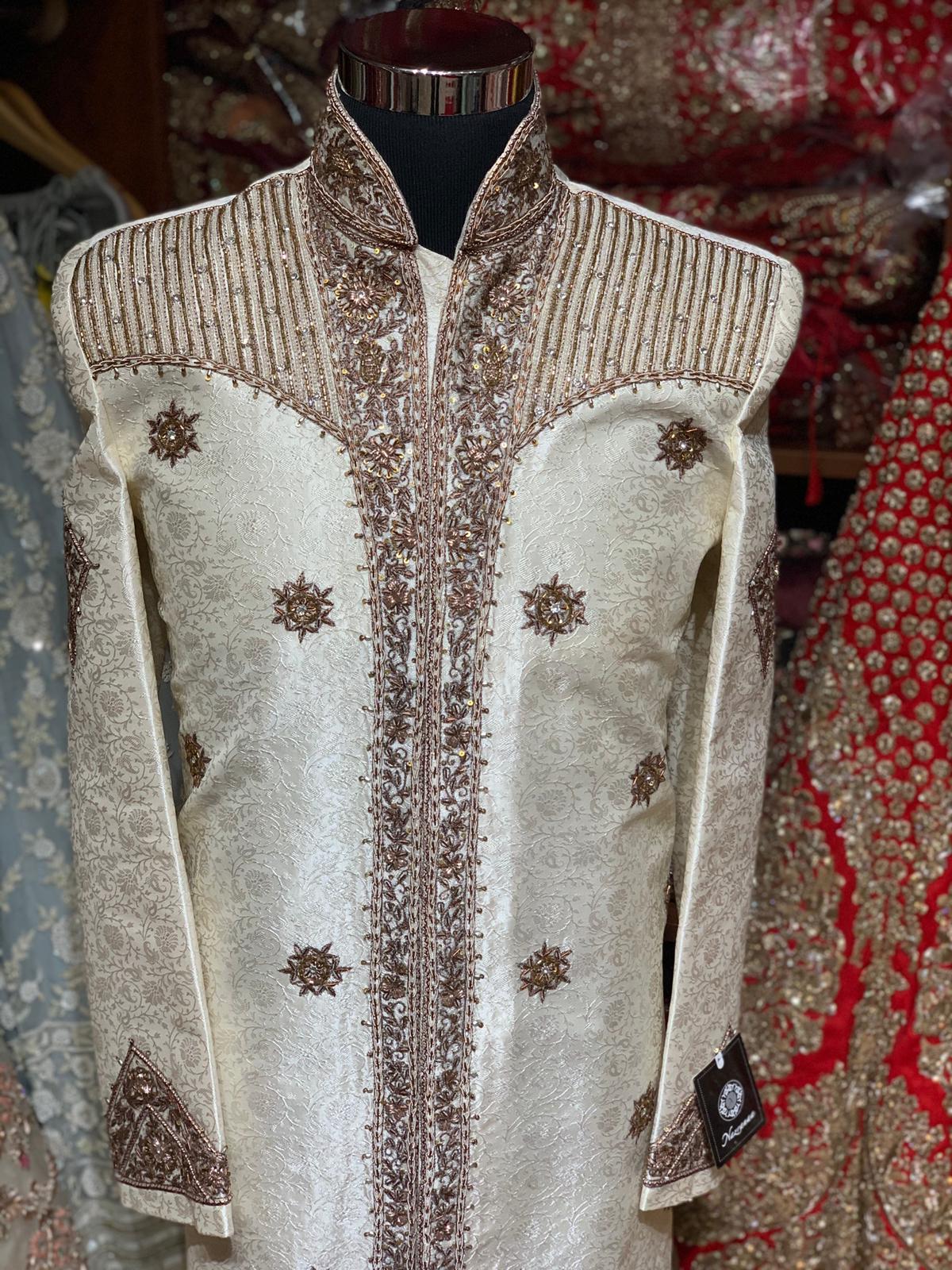 Ivory Gold Size 38 Sherwani