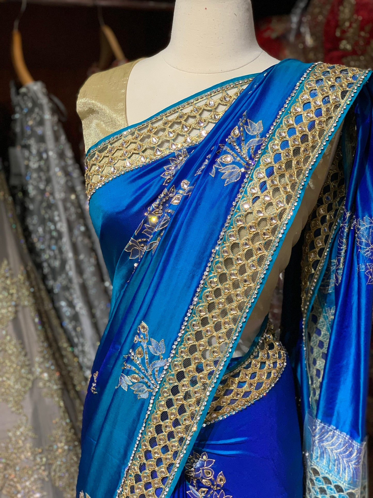 Blue Kanjeevaram Saree