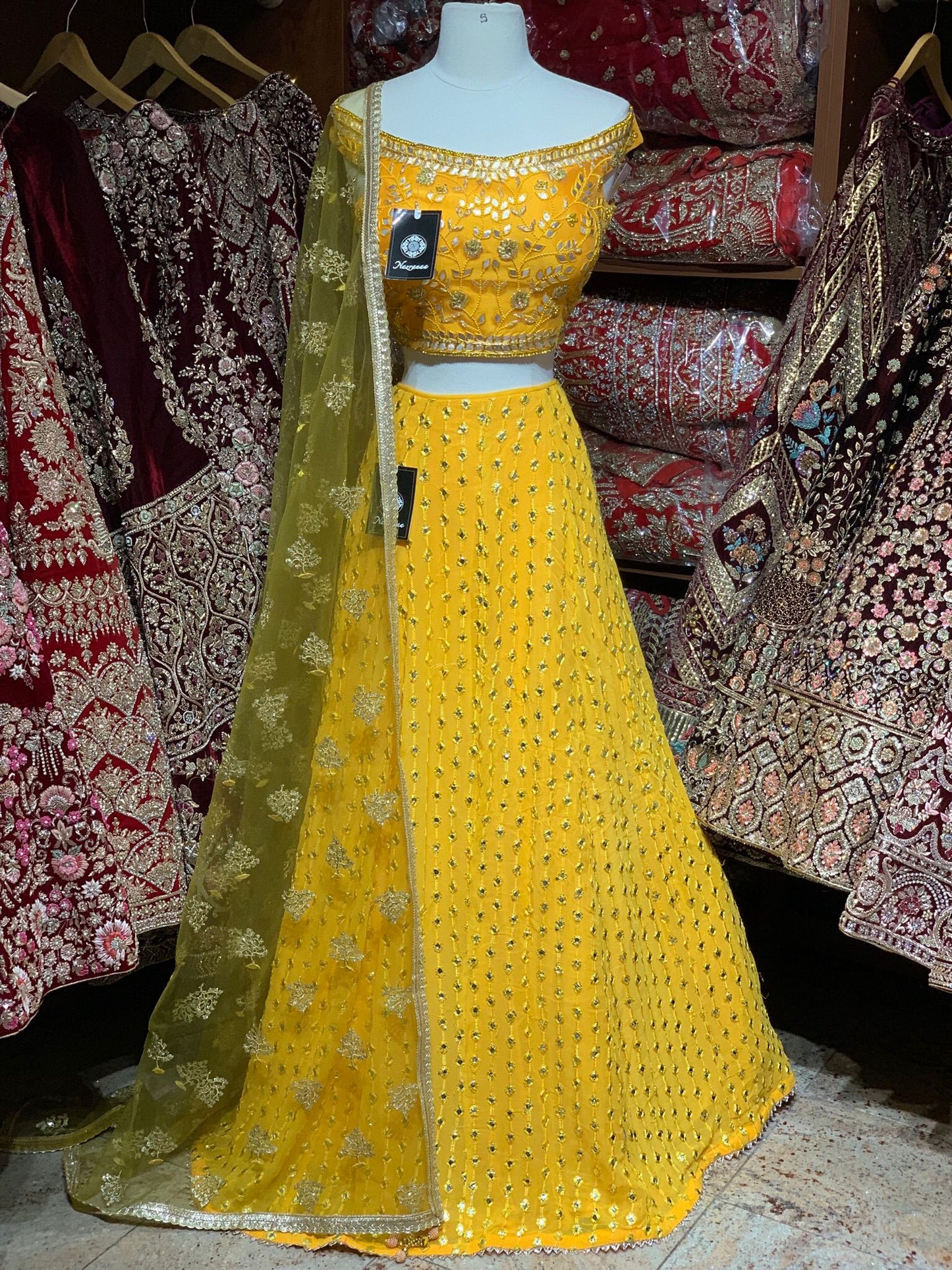 Saffron Yellow New Era Party Wear Collection PWL-383