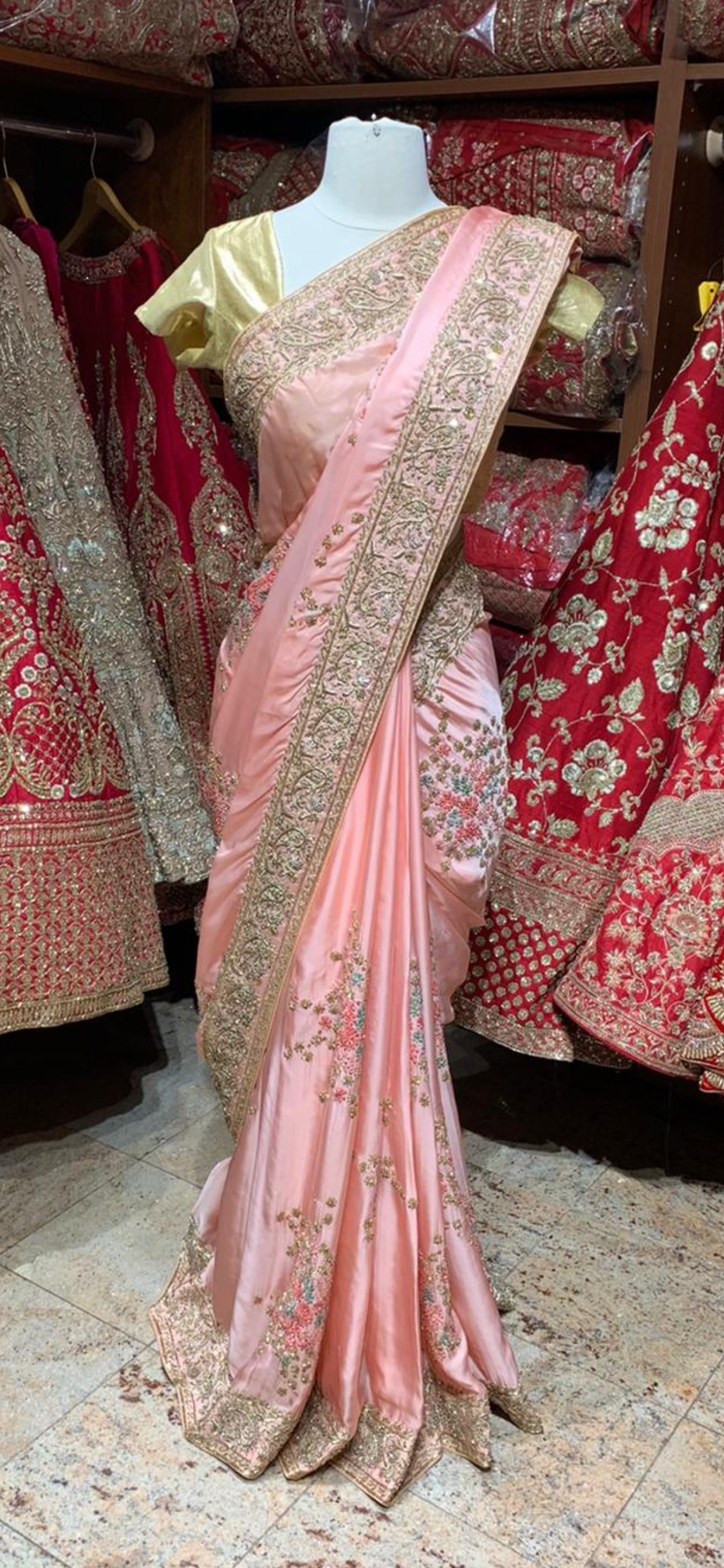 Millennial Pink Saree PWS-053