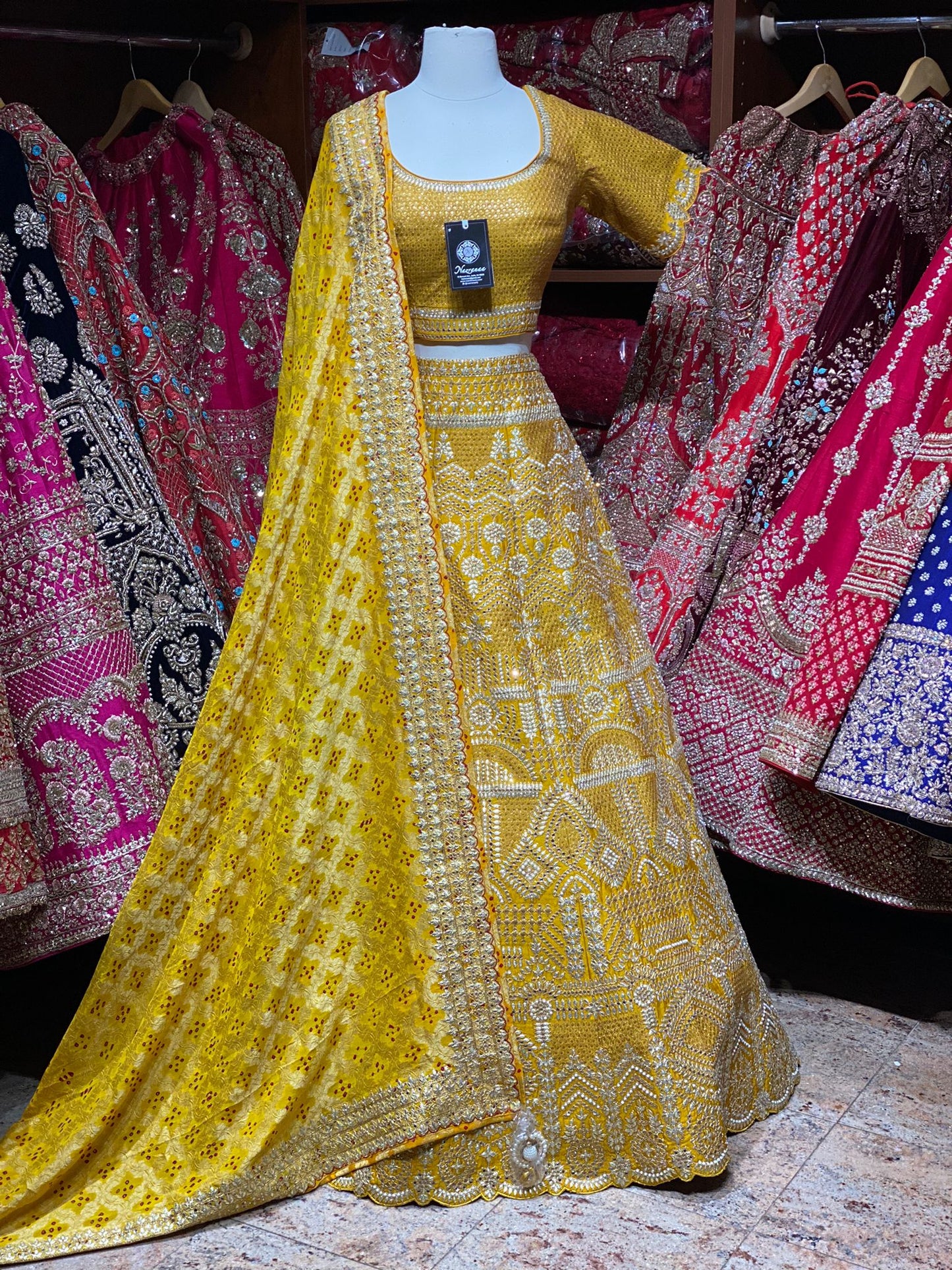 Saffron Yellow New Era Party Wear Collection PWL-257