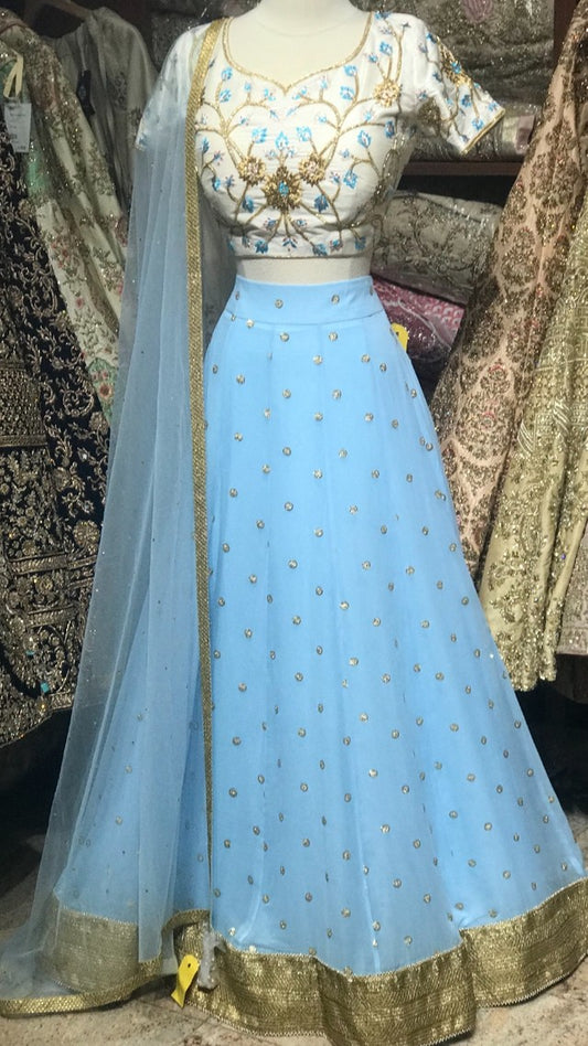 Baby Blue Bridesmaids Lehenga