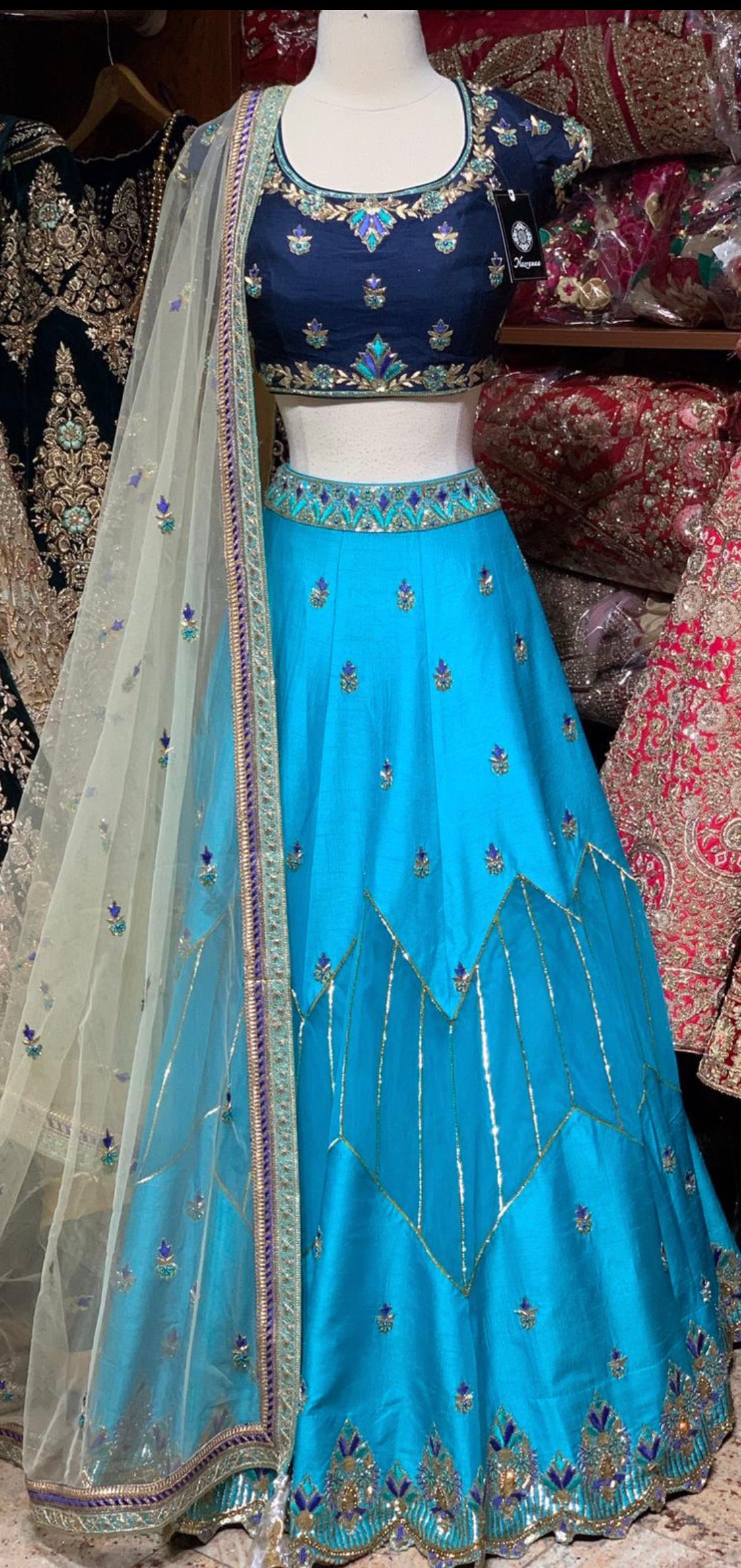 Maya Blue  Party Wear Lehenga PWL-074