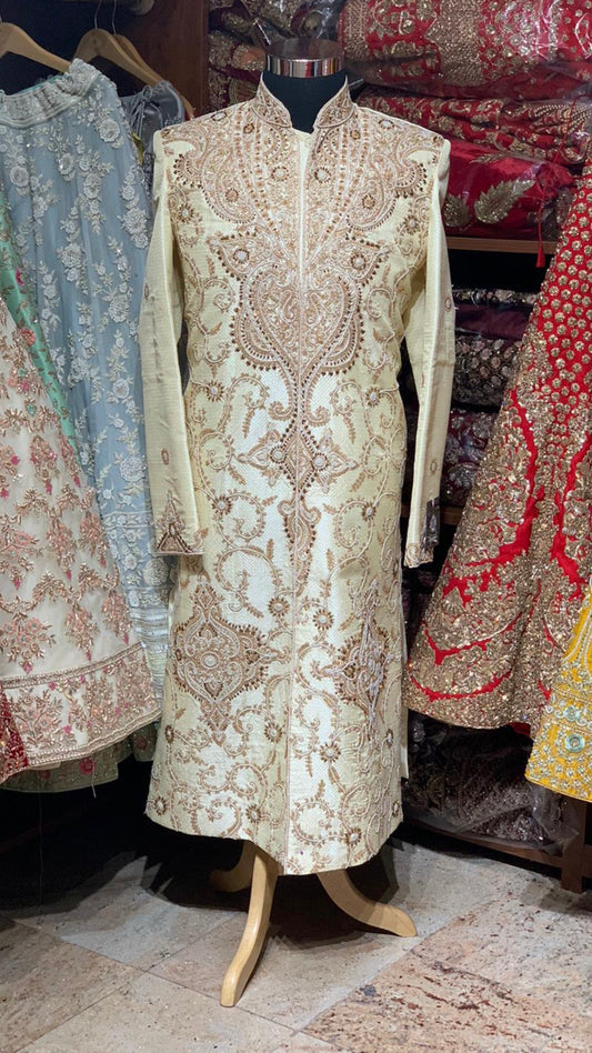 Ivory Gold Size 38 Sherwani