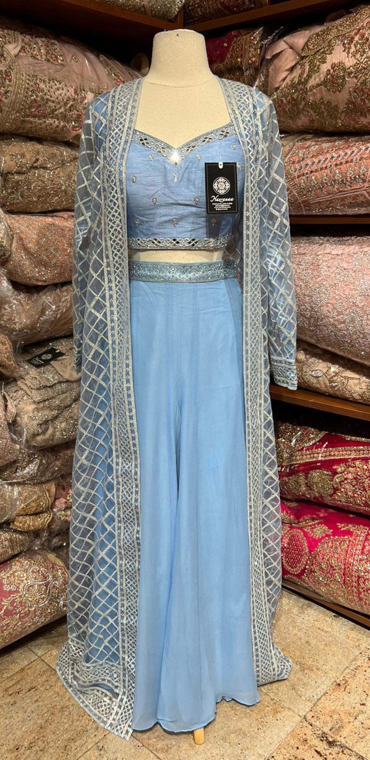 Powder Blue Bridesmaids Lehenga BML-036