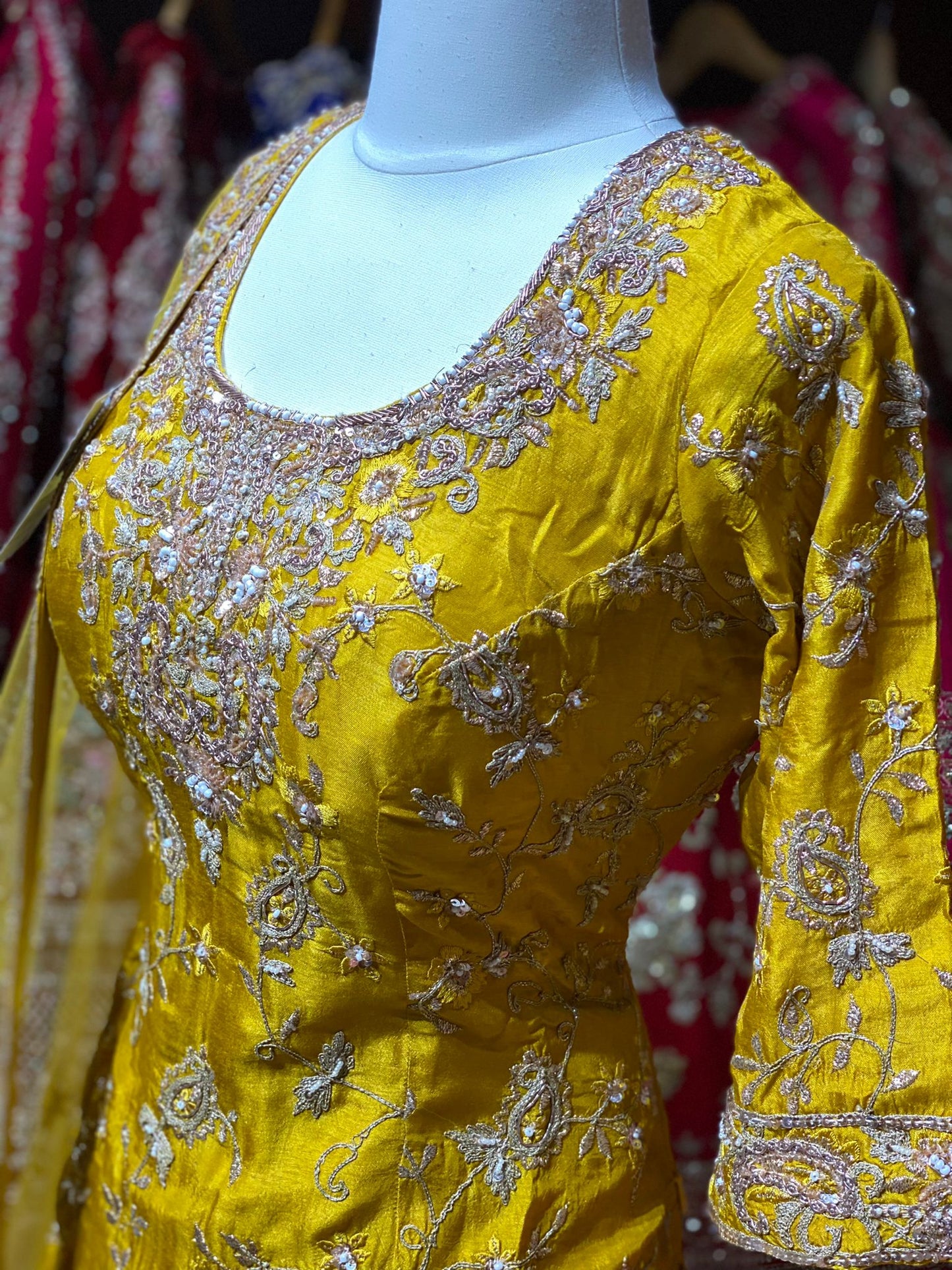 Marigold Yellow Party Wear Suit Collection PWS-077