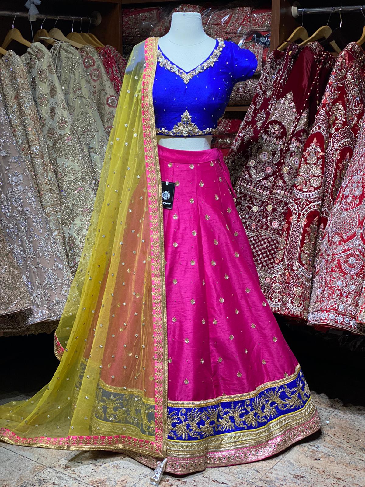 Hot Pink Size 38 Party Wear Lehenga