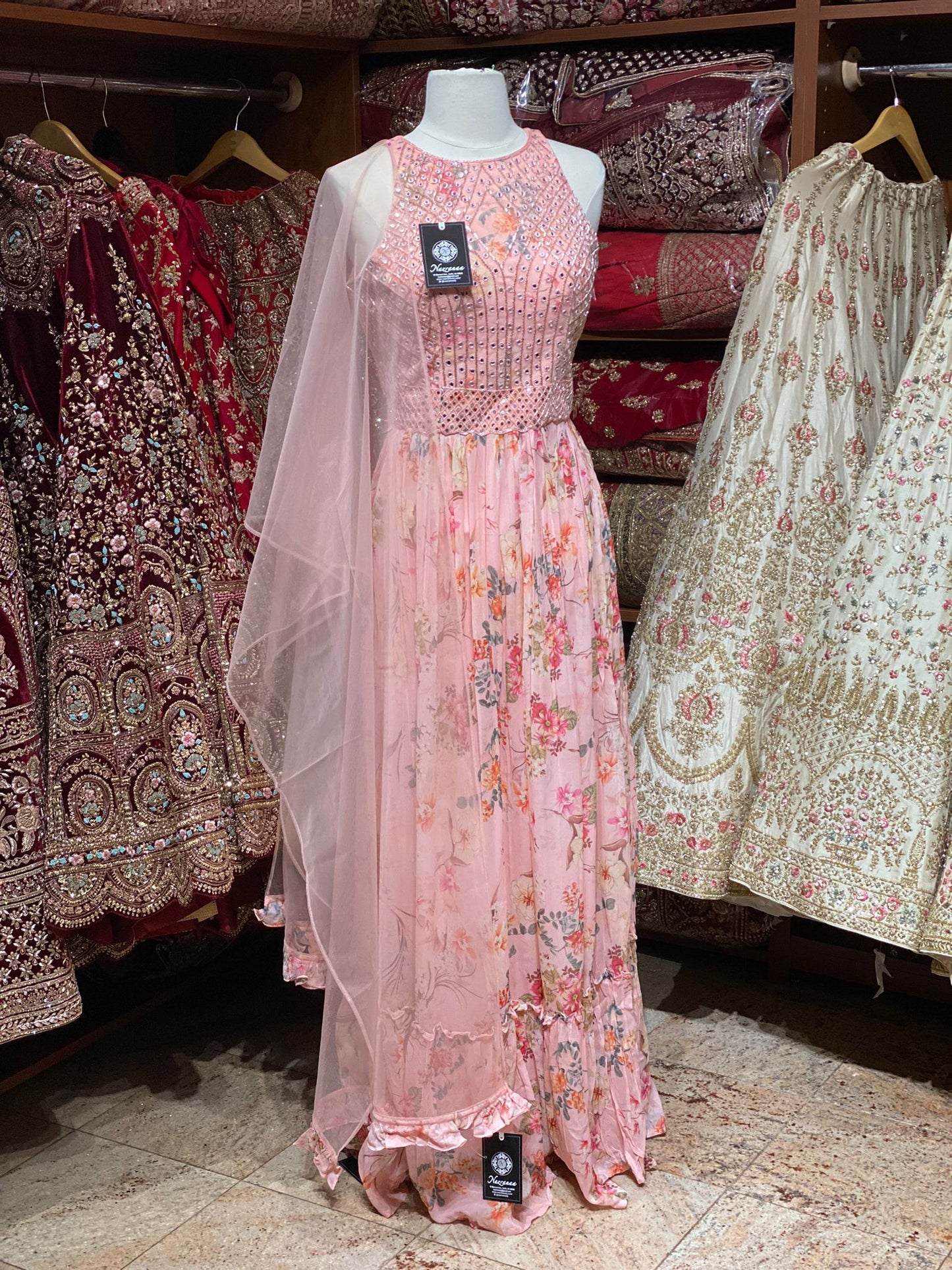 Watermelon Pink Anarkali PWA-100