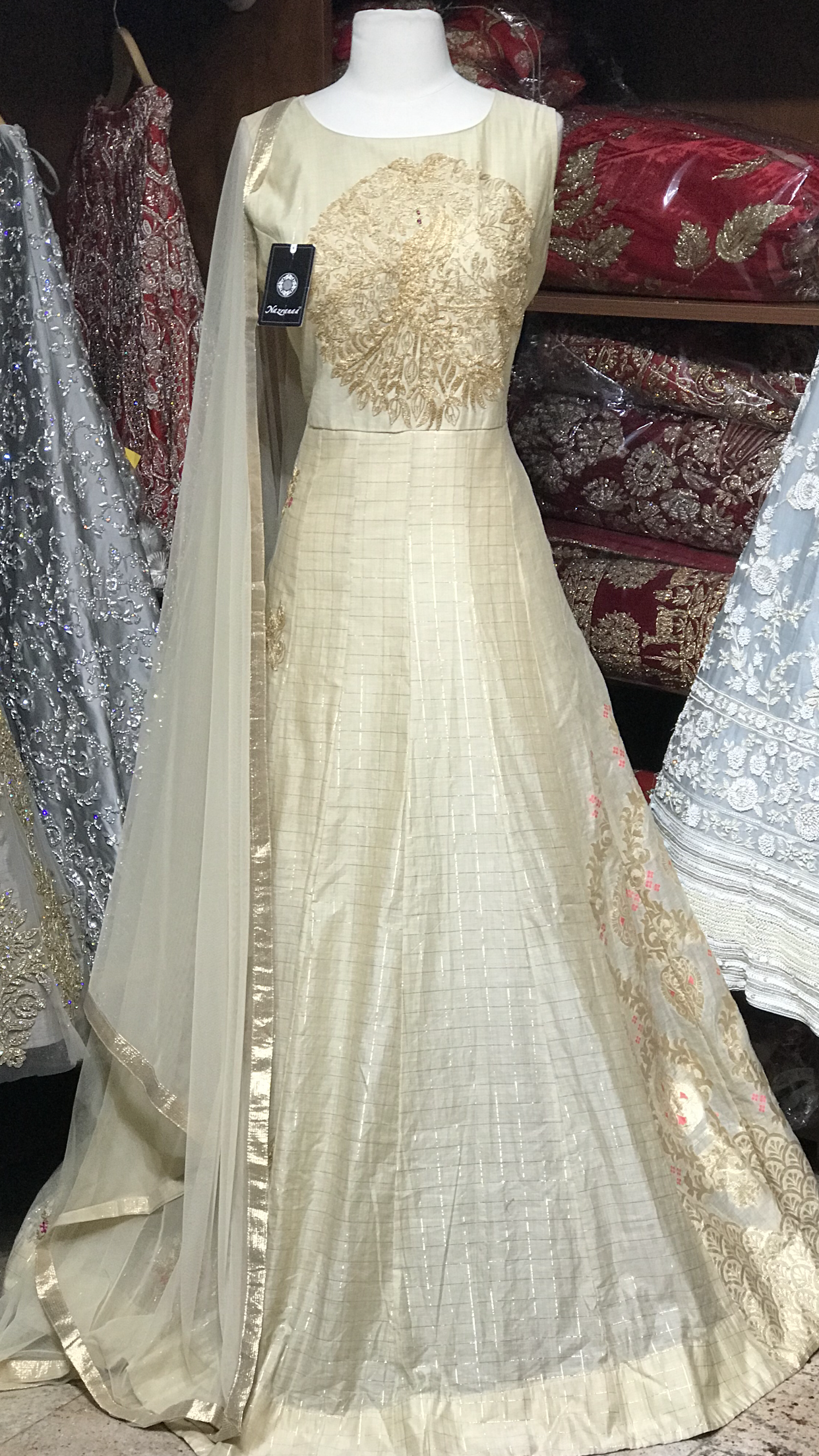 Chanderi Silk Size 42 Anarkali