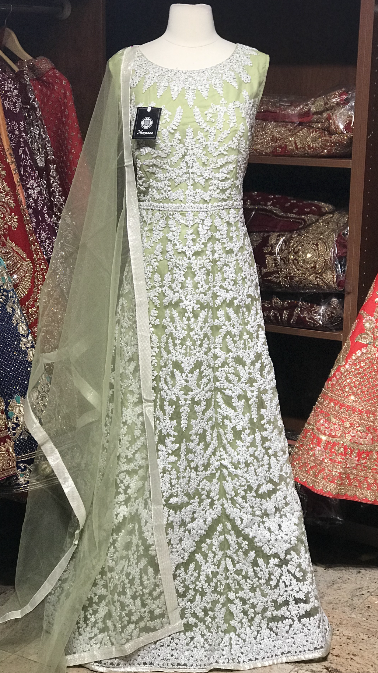 Green XXL Anarkali